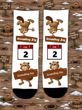 Groundhog Day Ankle Socks